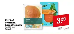 Coop PLUS of Unfished Gerookte zalm aanbieding