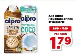 PLUS Alle Alpro Houdbare drinks of desserts aanbieding