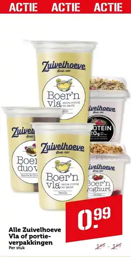 Coop Alle Zuivelhoeve Vla of portie verpakkingen aanbieding