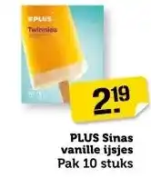Coop PLUS Sinas vanille ijsjes aanbieding