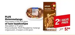 Coop PLUS Notenmelangeof luxe kaaskoekjes aanbieding