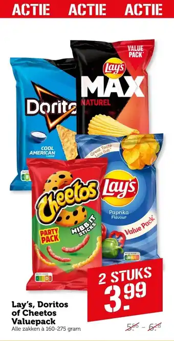 Coop Lay's, Doritos of Cheetos Valuepack aanbieding