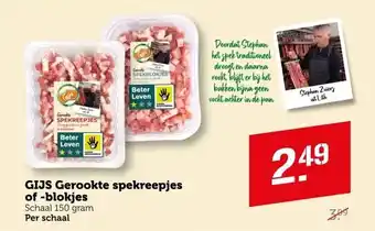 Coop GIJS Gerookte spekreepjes of blokjes aanbieding