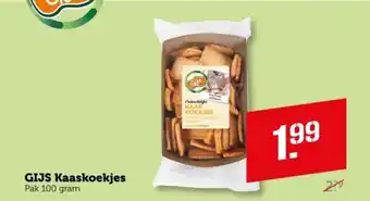 Coop GIJS Kaaskoekjes aanbieding