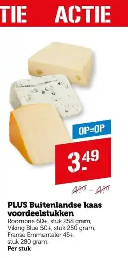 Coop PLUS Buitenlandse kaas voordeelstukken aanbieding