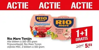 Coop Rio Mare Tonijn aanbieding