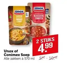 Coop Unox of Conimex Soep aanbieding