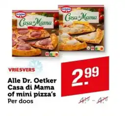 Coop Alle Dr. Oetker Casa di Mama of mini pizza's aanbieding