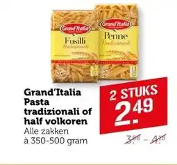 Coop Grand'Italia Pasta tradizionali of half volkoren aanbieding