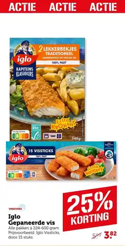 Coop Iglo Gepaneerde vis aanbieding