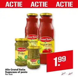 Coop Alle Grand'Italia Sugocasa of pesto aanbieding