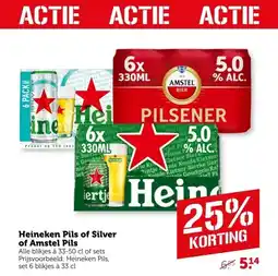 Coop Heineken Pils of Silver of Amstel Pils aanbieding