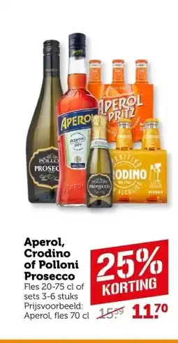 Coop Aperol, Crodino of Polloni Prosecco aanbieding