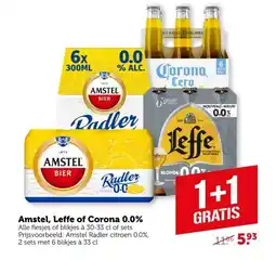 Coop Amstel, Leffe of Corona 0.0% aanbieding