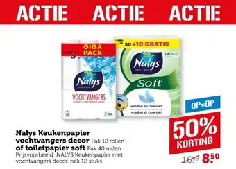 Coop Nalys Keukenpapier vochtvangers decorof toiletpapier soft aanbieding