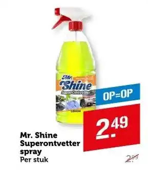 Coop Mr. Shine Superontvetter spray aanbieding