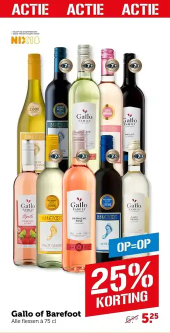Coop Gallo of Barefoot aanbieding