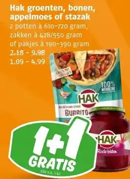 Poiesz Hak groenten, bonen, appelmoes of stazak aanbieding
