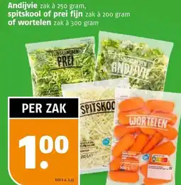 Poiesz Andijvie zak à 250 gram, spitskool of prei fijn aanbieding
