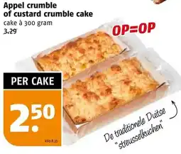 Poiesz Appel crumble of custard crumble cake aanbieding