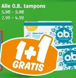 Poiesz Alle O.B. tampons aanbieding
