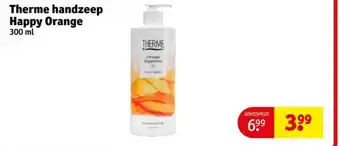 Kruidvat Therme handzeep Happy Orange aanbieding