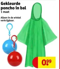 Kruidvat Gekleurde poncho in bal aanbieding