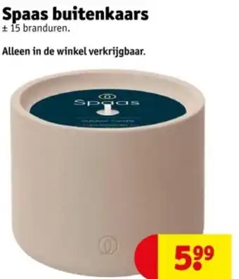 Kruidvat Spaas buitenkaars aanbieding