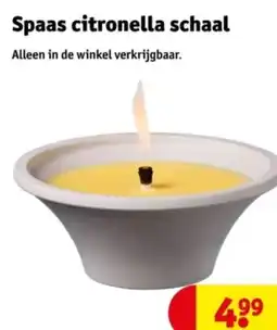 Kruidvat Spaas citronella schaal aanbieding