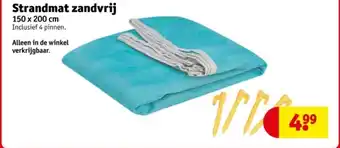 Kruidvat Strandmat zandvrij aanbieding