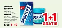 PLUS Sportlife Kauwgom of mints aanbieding