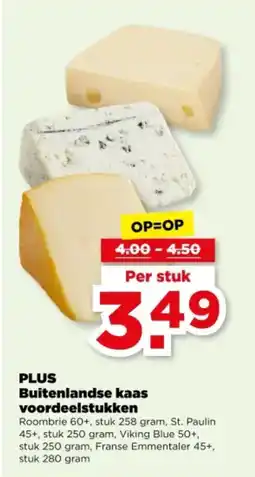 PLUS Plus Buitenlandse kaas voordeelstukken aanbieding