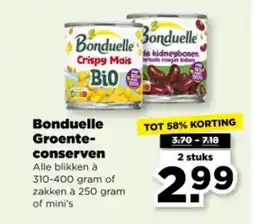 PLUS Bonduelle Groenteconserven aanbieding