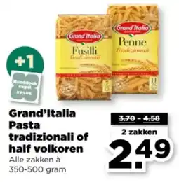 PLUS Grand'Italia Pasta tradizionali of half volkoren aanbieding