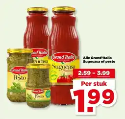 PLUS Alle Grand’Italia Sugocasa of pesto aanbieding