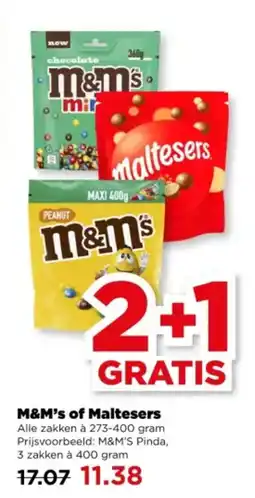 PLUS M&M's of Maltesers aanbieding