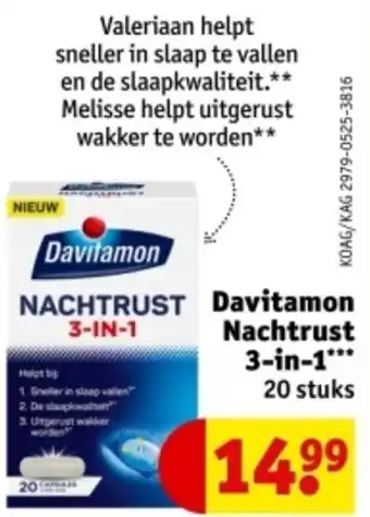 Kruidvat Davitamon Nachtrust 3 in 1 aanbieding
