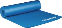 Bol.com yogamat - 60 x 180 cm - 1 cm dik - met draagband - blauw aanbieding