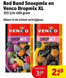 Kruidvat Red Band Snoepmix en Venco Dropmix XL aanbieding