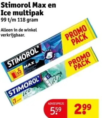 Kruidvat Stimorol Max en Ice multipak aanbieding