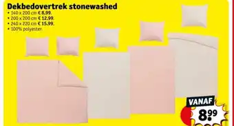 Kruidvat Dekbedovertrek stonewashed aanbieding