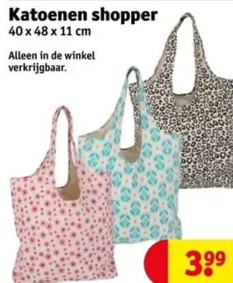 Kruidvat Katoenen shopper aanbieding