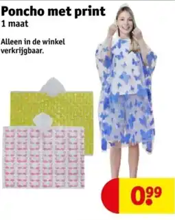 Kruidvat Poncho met print aanbieding