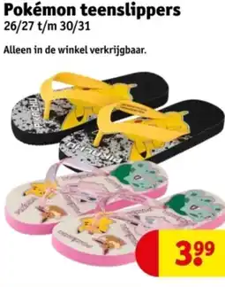 Kruidvat Pokémon teenslippers aanbieding
