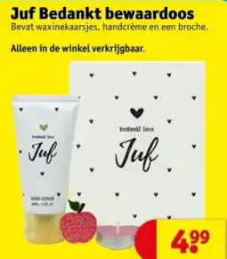 Kruidvat Juf Bedankt bewaardoos aanbieding