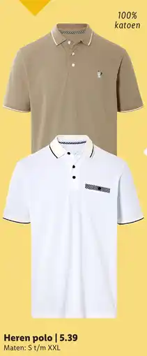 Lidl Heren polo aanbieding