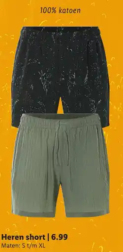 Lidl Heren short aanbieding