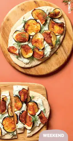 Ekoplaza Flatbread met zoete aubergine en tzatziki aanbieding