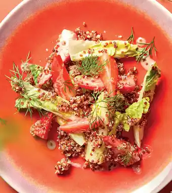 Ekoplaza Rode quinoasalade met aardbeien aanbieding