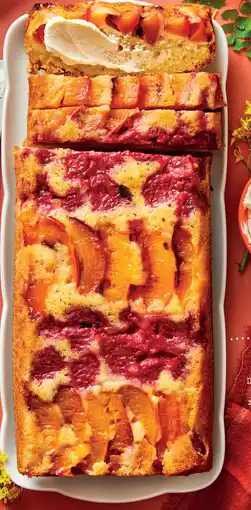 Ekoplaza Frambozen perzik upside down cake aanbieding